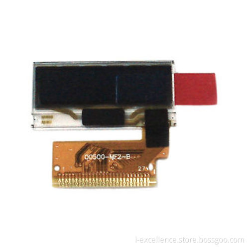 White OLED Display Module with 128 x 36-dot Matrix and 21.74 x 5.56mm Active Area